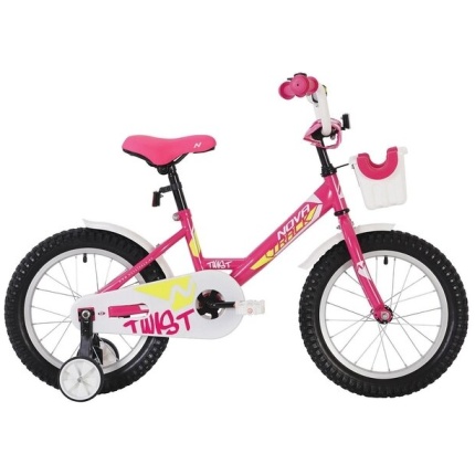 Велосипед Novatrack TWIST 18" розовый КОРЗИНА