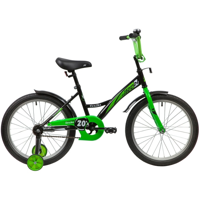 Велосипед Novatrack STRIKE 20" черно/зеленый