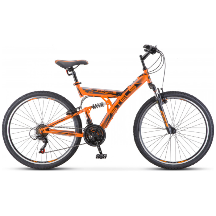 Велосипеды Stels Focus V 26" 18-sp V030 18" темно-синий/оранжевый